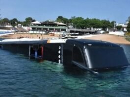 Ônibus de turismo de Sinop cai no Rio Tocantins e mata motorista