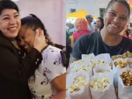 Roberta Miranda paga R$ 800 por pipocas, distribui a foliões e vídeo viraliza: ‘Comecei a tremer e chorar’, diz vendedora