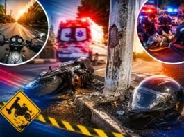 Jovem morre ao ser arremessado contra poste em acidente em Cuiabá
