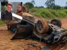 Veículo com prefeito e secretários capota em estrada rural de Campo Verde