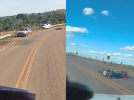 Grave acidente entre carro e motocicleta é registrado na MT-325, em Juara