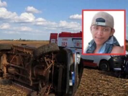 Jovem pega Hilux escondido, capota caminhonete e morre em Campo Novo do Parecis