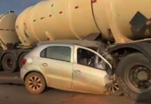 Motorista morre após colisão entre carro e carreta na BR-364, em Campo Novo do Parecis