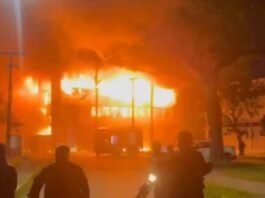 Incêndio de grandes proporções atinge prédio da UFPE; VÍDEO