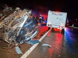 Motorista morre e esposa e filhos ficam feridos após capotamento em Rondonópolis