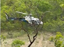 Jovem é socorrido de helicóptero após acidente de moto em zona rural de Cuiabá